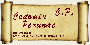 Čedomir Perunac vizit kartica